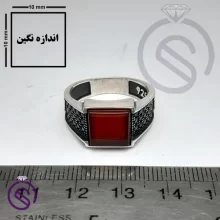 انگشتر عقیق قرمز مدل سلطنتی