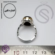 انگشتر عقیق سیاه مدل سلمان