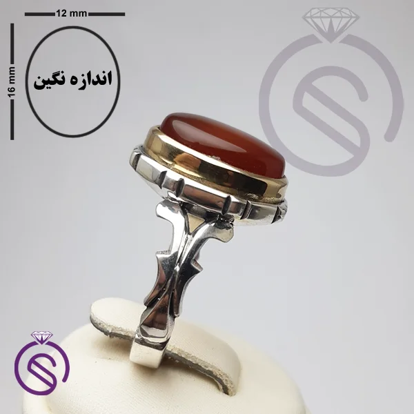 انگشتر عقیق قرمز مدل سلمان
