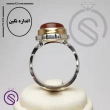 انگشتر عقیق قرمز مدل سلمان