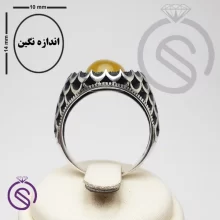 انگشتر نقره شرف الشمس مردانه مدل آرتین