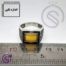 انگشتر نقره شرف الشمس مردانه مدل داراب