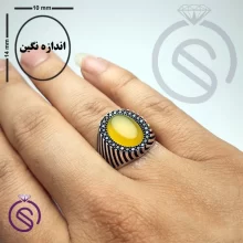 انگشتر نقره شرف الشمس مردانه مدل کیان