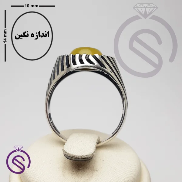 انگشتر نقره شرف الشمس مردانه مدل کیان
