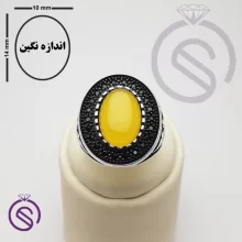 انگشتر نقره شرف الشمس مردانه مدل سروش