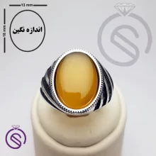 انگشتر نقره شرف الشمس مردانه مدل آریامهر
