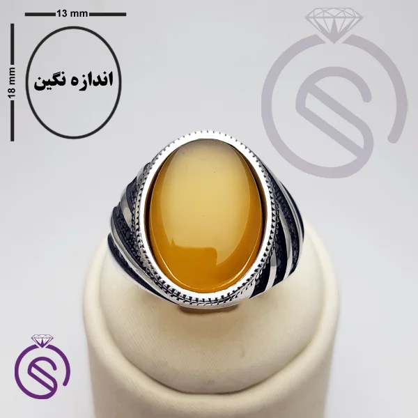 انگشتر نقره شرف الشمس مردانه مدل آریامهر