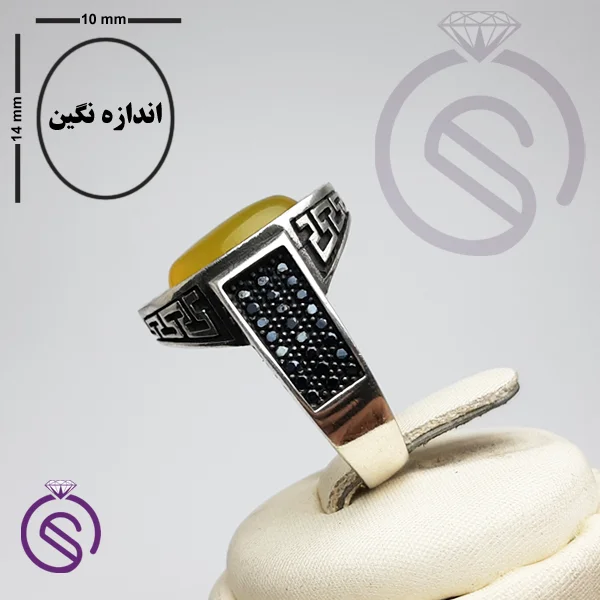 انگشتر نقره شرف الشمس مردانه مدل شاهان