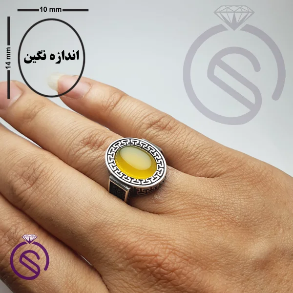 انگشتر نقره شرف الشمس مردانه مدل شاهان