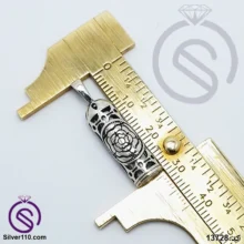 گردنبند نقره حرز امام جواد مدل گل کد 13728