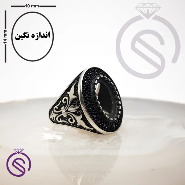رکاب انگشتر نقره مردانه مدل سروش