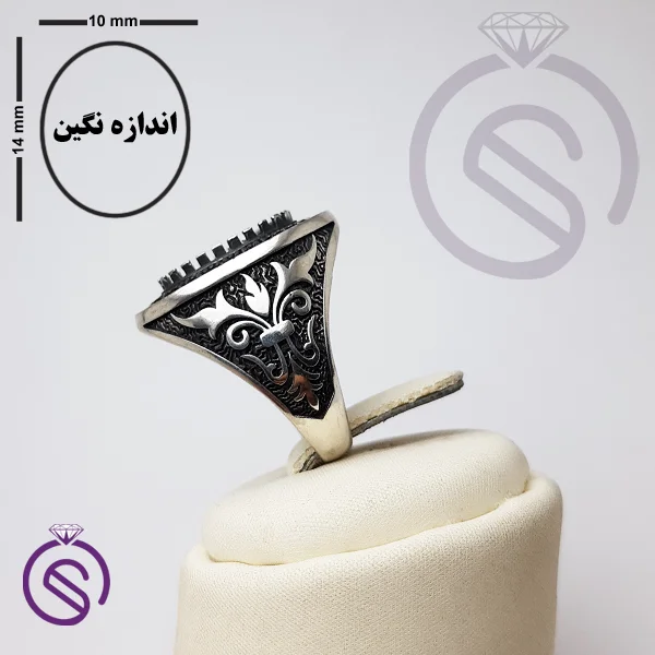 رکاب انگشتر نقره مردانه مدل سروش