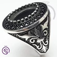 رکاب انگشتر نقره مردانه مدل سروش کد 62467