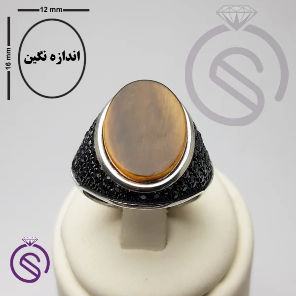 انگشتر چشم ببر مدل استفان