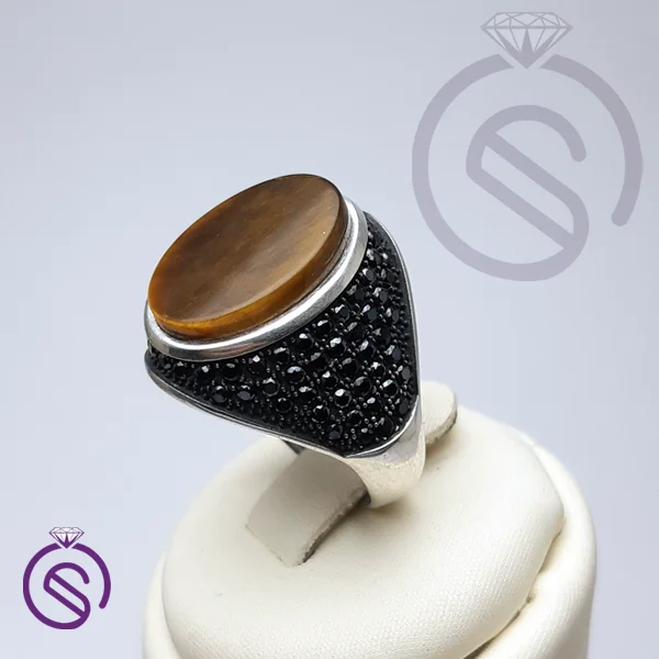 انگشتر چشم ببر مدل استفان