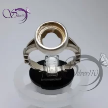 رکاب انگشتر نقره مردانه زیتون کد 12602