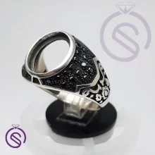 رکاب انگشتر نقره مردانه مدل دنیس کد 62148