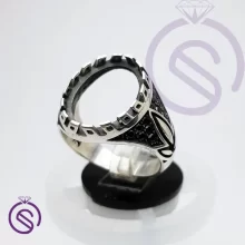 رکاب انگشتر نقره مردانه مدل سامان کد 62106