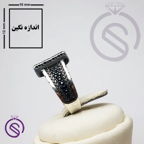 رکاب انگشتر نقره مردانه مدل تاجیک