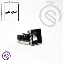 رکاب انگشتر نقره مردانه مدل تاجیک