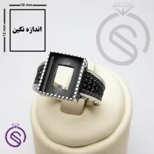 رکاب انگشتر نقره مردانه مدل تاجیک کد 62478