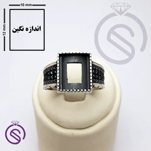 رکاب انگشتر نقره مردانه مدل تاجیک
