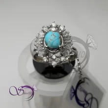 انگشتر فیروزه طرح ماریا