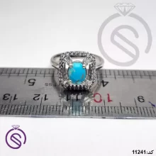 انگشتر نقره فیروزه نیشابور زنانه کد 11241