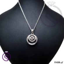 گردنبند نقره زنانه اتمی کد 11438