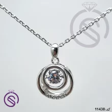 گردنبند نقره زنانه اتمی کد 11438