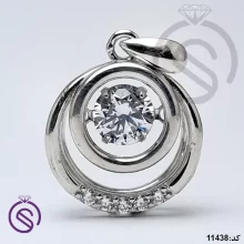 گردنبند نقره زنانه اتمی کد 11438