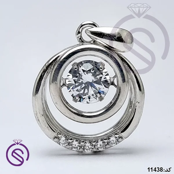 گردنبند نقره زنانه اتمی کد 11438