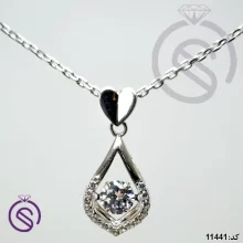 گردنبند نقره زنانه اتمی کد 11441