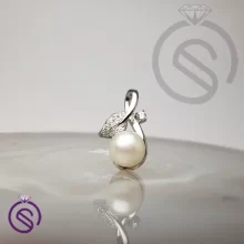گردنبند نقره زنانه مروارید مدل لیلیوم