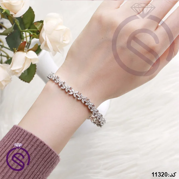 دستبند نقره زنانه کد 11320