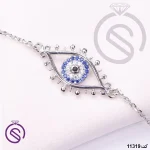 دستبند نقره زنانه مدل چشم کد 11319 دستبند نقره زنانه مدل چشم کد 11319