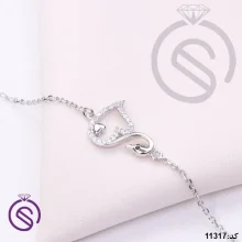 دستبند نقره زنانه مدل قو کد 11317