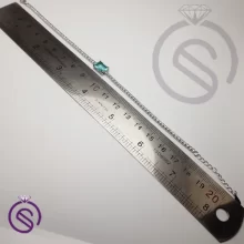 دستبند نقره زنانه مدل کریستال آبی