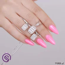 نیم ست نقره زنانه کد 71202