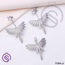 نیم ست نقره زنانه کد 71204