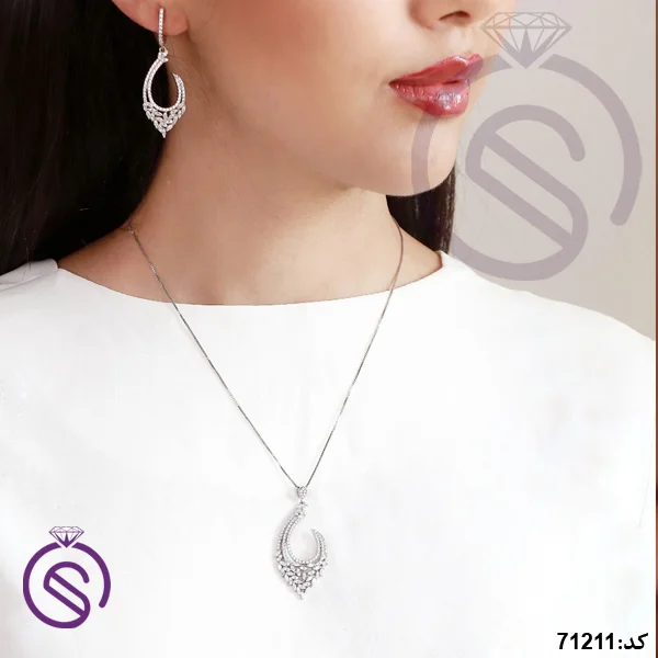 نیم ست نقره زنانه کد 71211