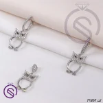 نیم ست نقره زنانه مدل جغد نیم ست نقره زنانه مدل جغد
