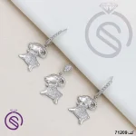 نیم ست نقره زنانه مدل قوچ کد 71209 نیم ست نقره زنانه مدل قوچ کد 71209
