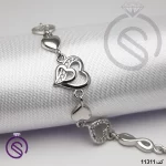 دستبند نقره زنانه مدل قلب دستبند نقره زنانه مدل قلب