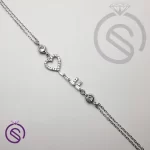 دستبند نقره زنانه مدل کلید قلب دستبند نقره زنانه مدل کلید قلب