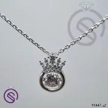 گردنبند نقره زنانه مدل تاج کد 11447