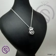 گردنبند نقره زنانه مدل تاج کد 11447