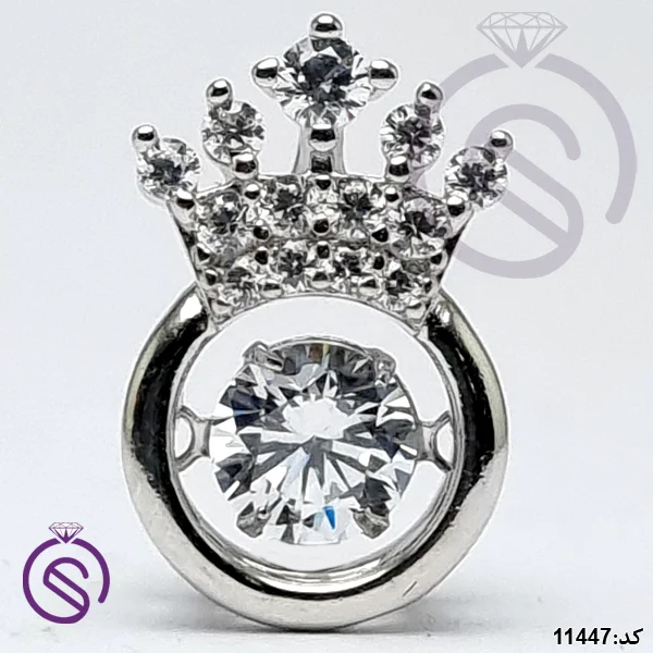 گردنبند نقره زنانه مدل تاج کد 11447