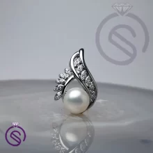 گردنبند نقره زنانه مروارید مدل امیلیان