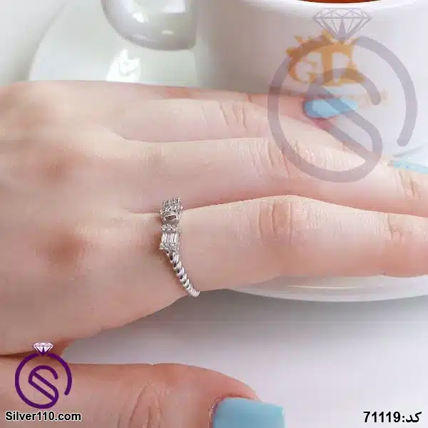 انگشتر نقره زنانه کد 71119